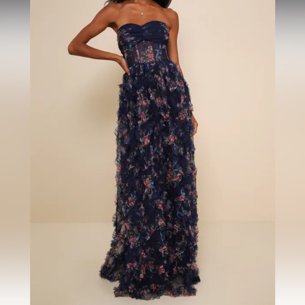 Lulu's Floral & Sheer Maxi